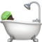 Person Taking Bath - Black emoji on Apple